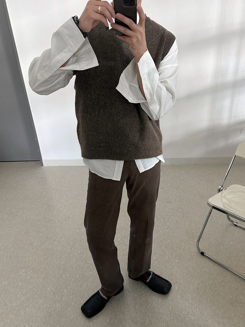 SP Napping Knit Vest  (4color)