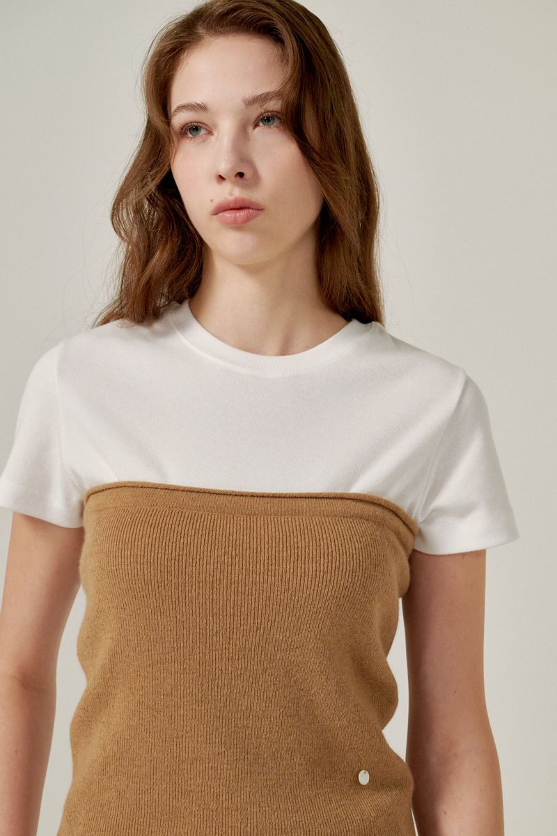 PLAT DU JOUR(プラドゥジュール)の「Camel tube top (Camel)(Tops)」