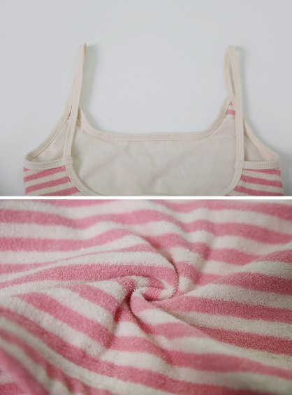 Striped Towel Bra Swim Top (6color)