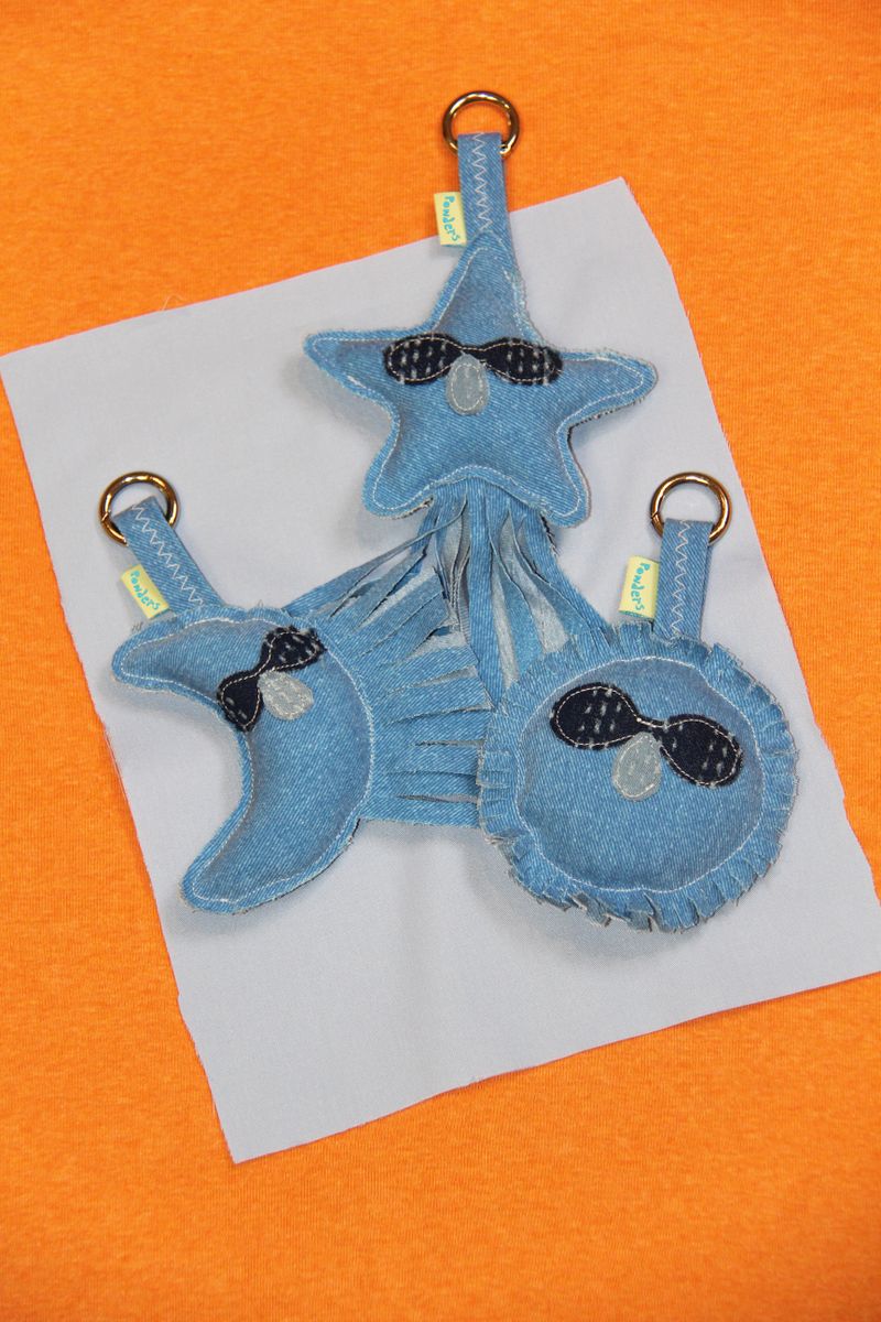 Blue Friends Keyring-moon