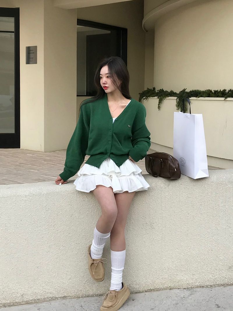 [bellide made] Merlin, Pendant V-neck Cardigan