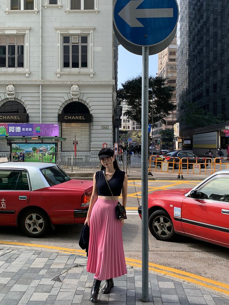 [MADE] LOVE MORE PINTUCK LONG SKIRT
