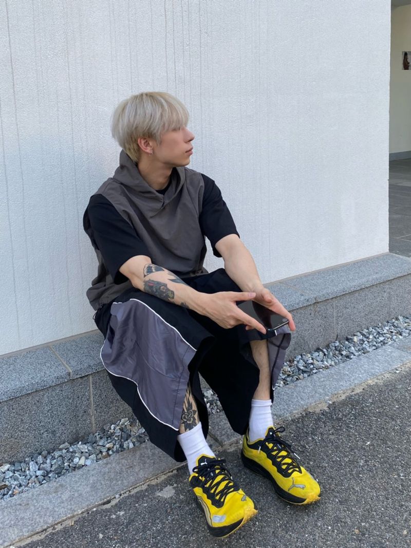 Snap Hooded Nylon Vest 3C