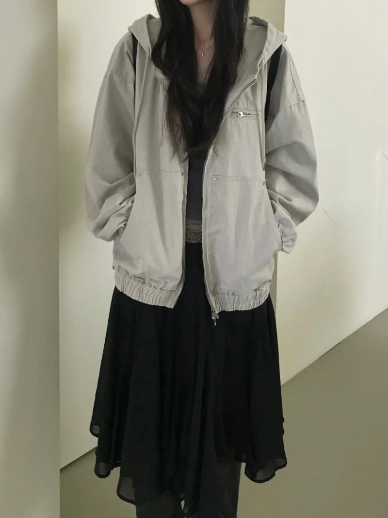 Crema Washed Hooded Jacket (one color)