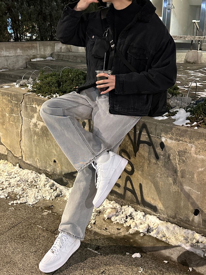 LMN Oversized Fit Wool Denim Jacket (2 colors)