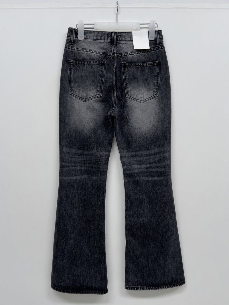 [unisex] 641 cat-washed bootcut denim pants