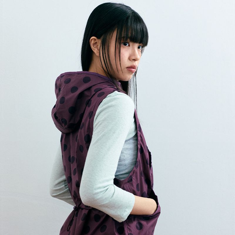 Sunlit（サンリット）の「2Way Dot Hooded Wind Breaker (Purple)（ジャケット/アウター）」