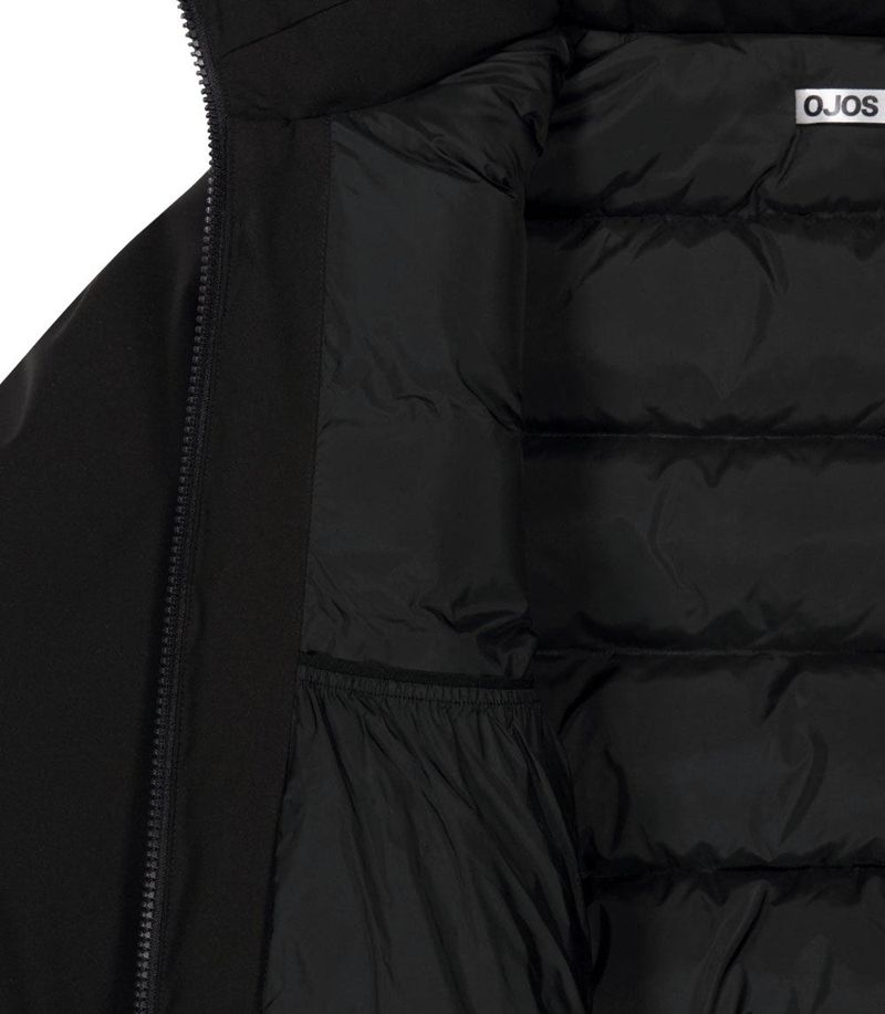Detachable Muffler Down Jacket / Black