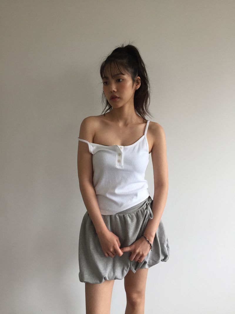 Coco shirring pumpkin skirt  (2color)