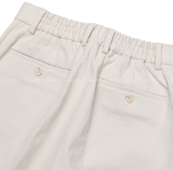 Logane Brushed Slim 9 Part Back Banding Cotton Pants