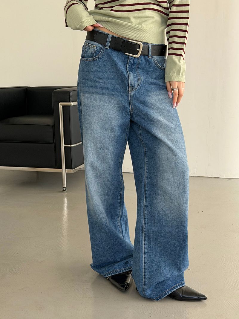 MUZESEOUL(ミューズソウル)の「Vintage washed wide denim pants(4color)(Pants)」