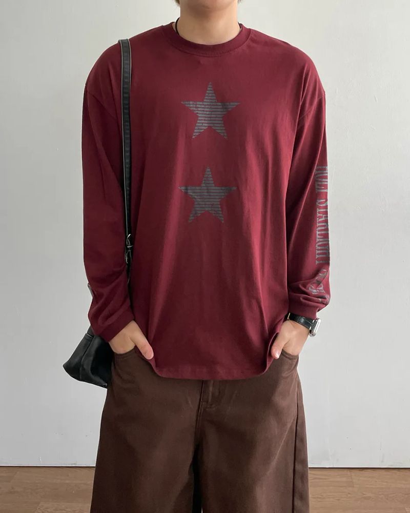 IDF（アイディーエフ）の「スタープリントロングスリーブ T（トップス）」