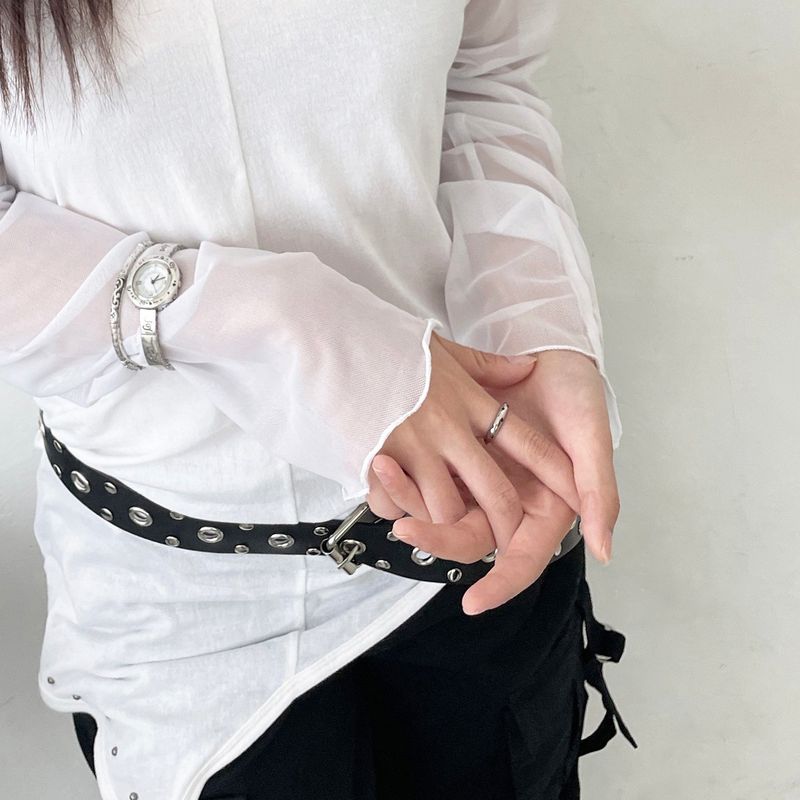 Black Dot Stud Ring