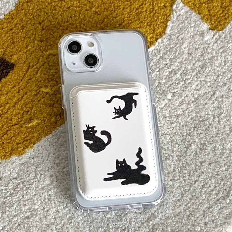 Three Black Cat Magsafe CardPocket