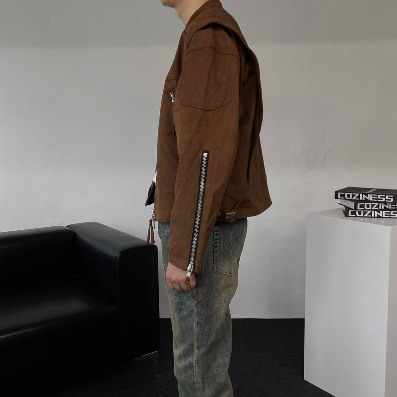 MG Suede Biker Jacket (3 colors)