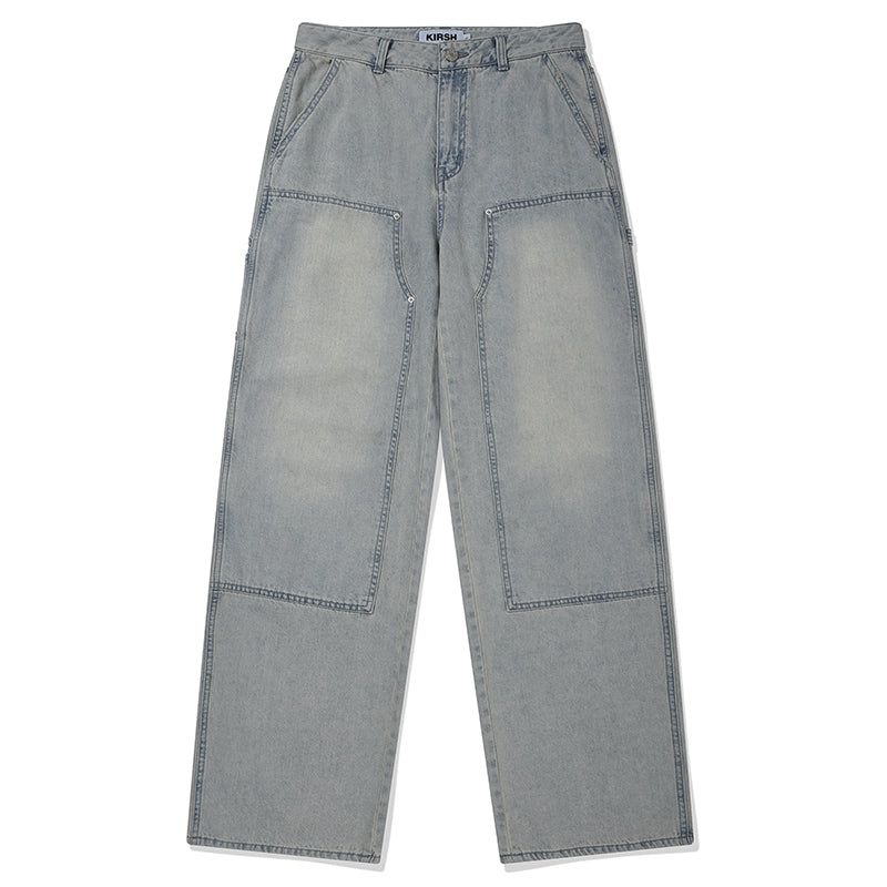 CARPENTER WIDE FIT DENIM PANTS [LIGHT BLUE]