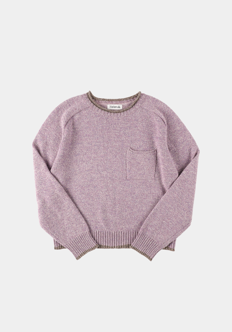 Dusty Wool Knit Pullover Dusty Lavender