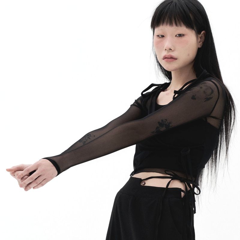 212-mesh wrap t-shirts