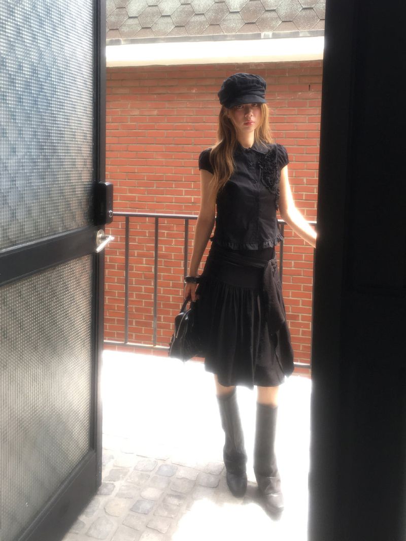 Osaka tie midi skirt