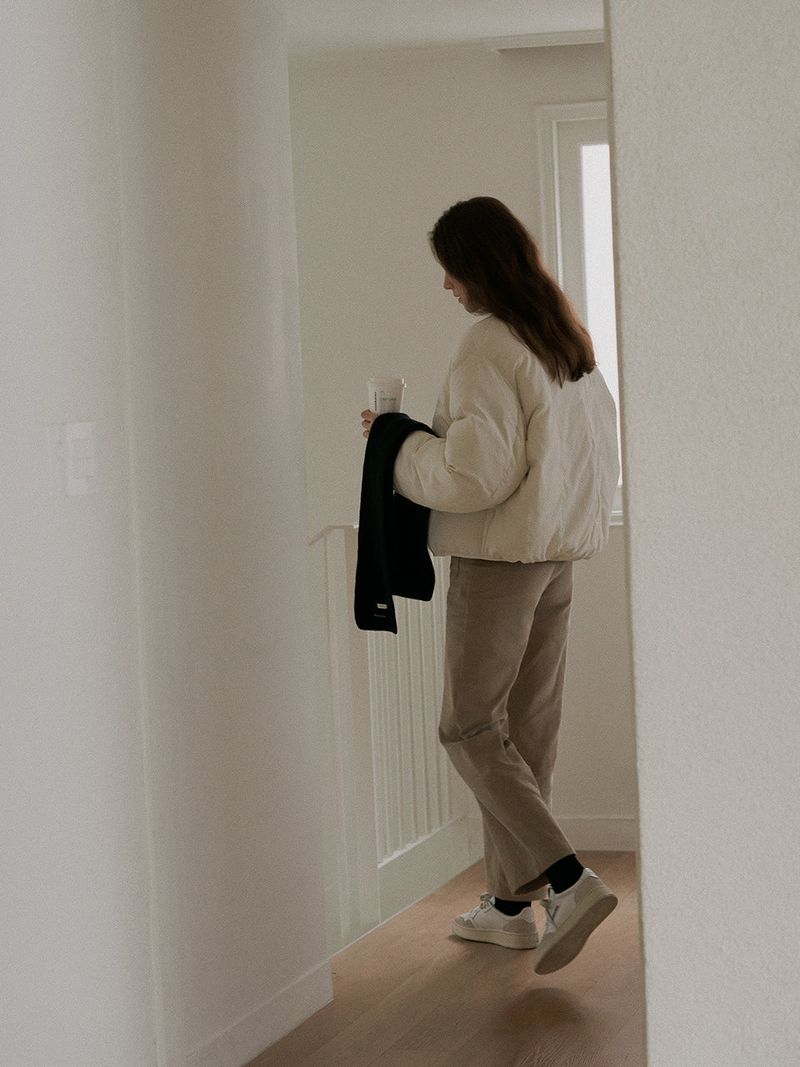 Vegan padded jumper