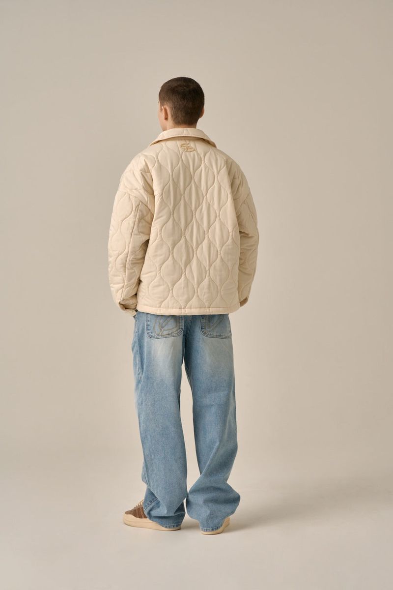 QUILTING SHIRT JACKET - IVORY
