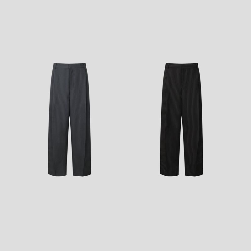 Dart pin stripe slacks