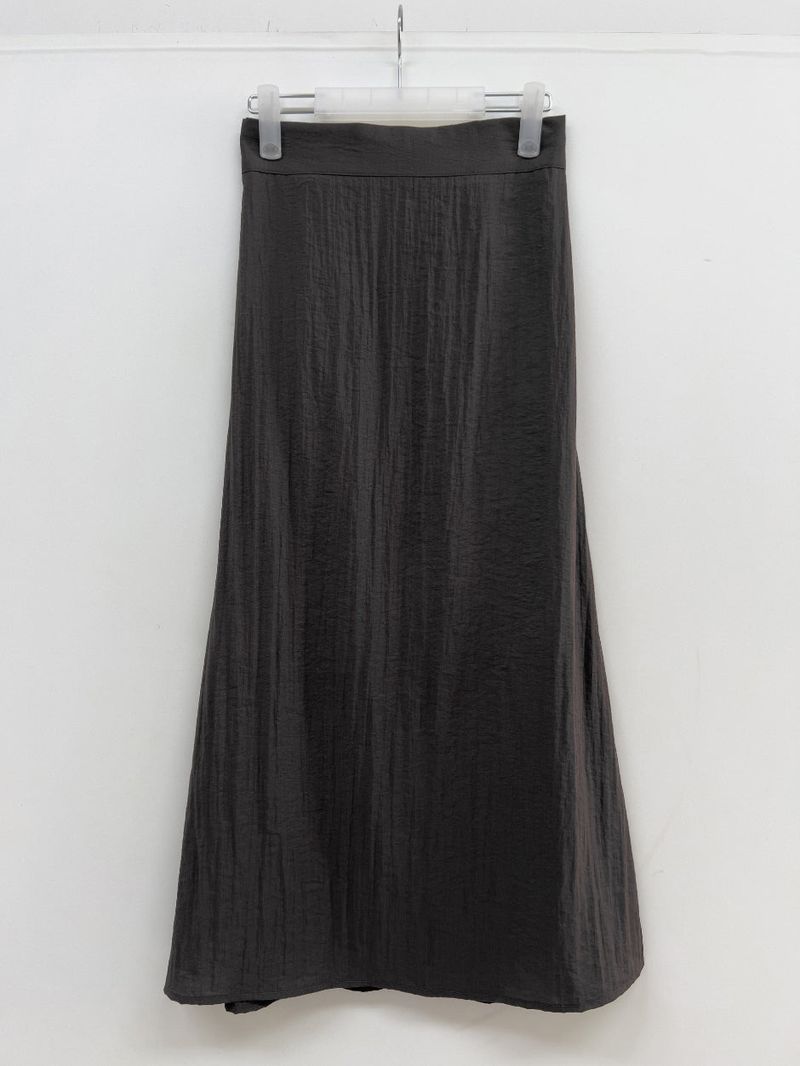 Even Nylon High-Waisted Long Skirt