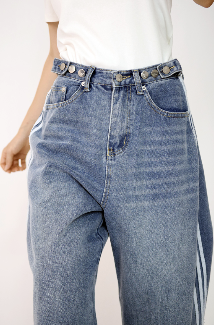 street track denim pants