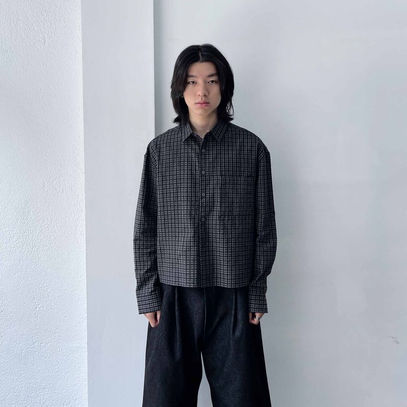 Relaxed Pocketless Check Shirt