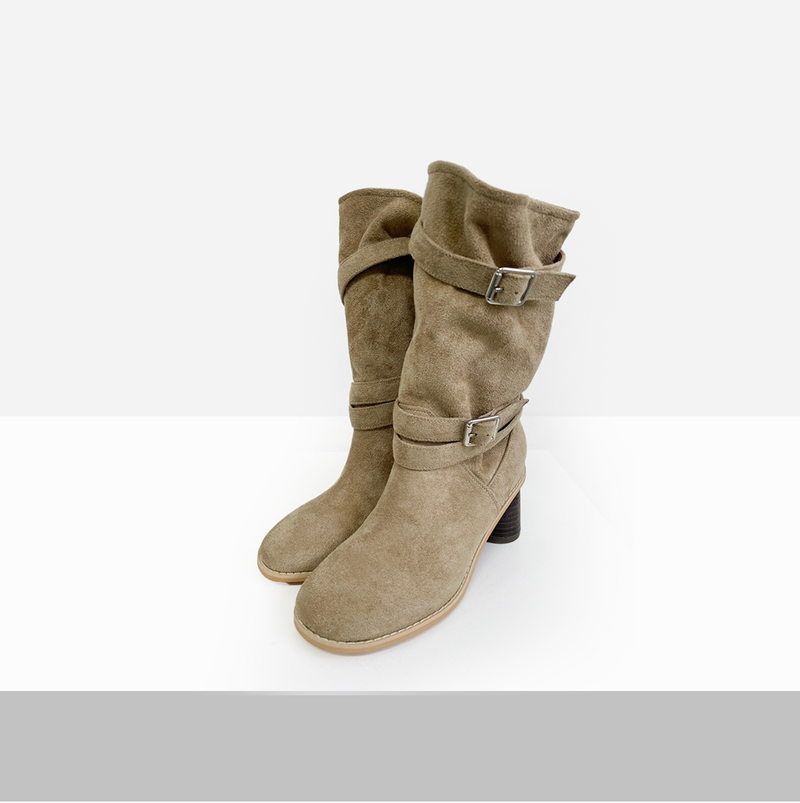 Ritina Buckle Suede Boots