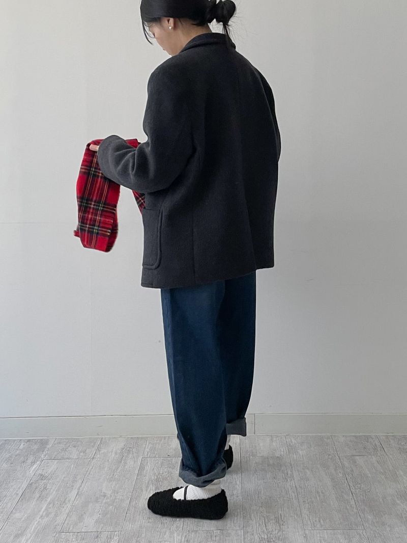 [Brushed Lining] 575 wide denim pants