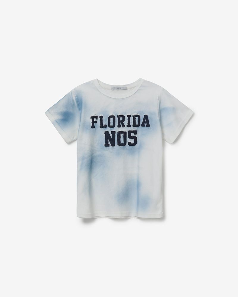 AIMOFF（アイムオフ）の「denim patch washing T-shirts [ ivory ]（Tops）」