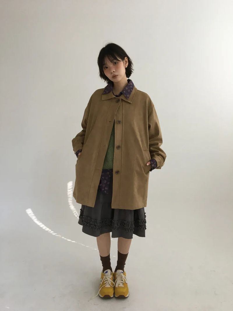 Saco Suede Half Coat (2color)