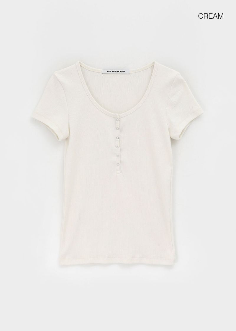[MADE] Dutsby Henley Short Sleeve Top