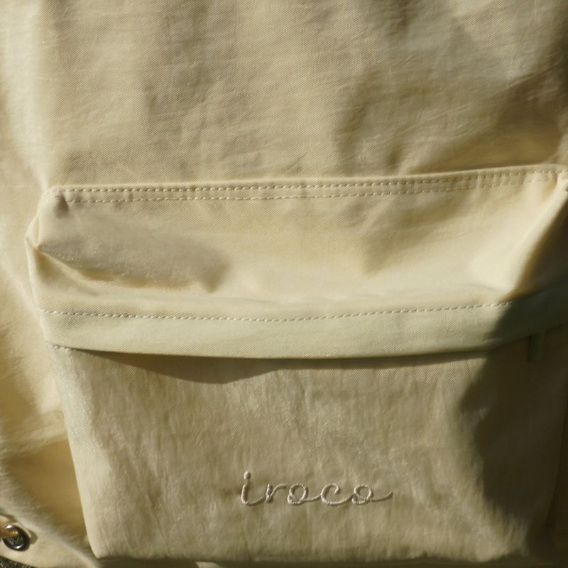 logo nylon string backpack_yellow
