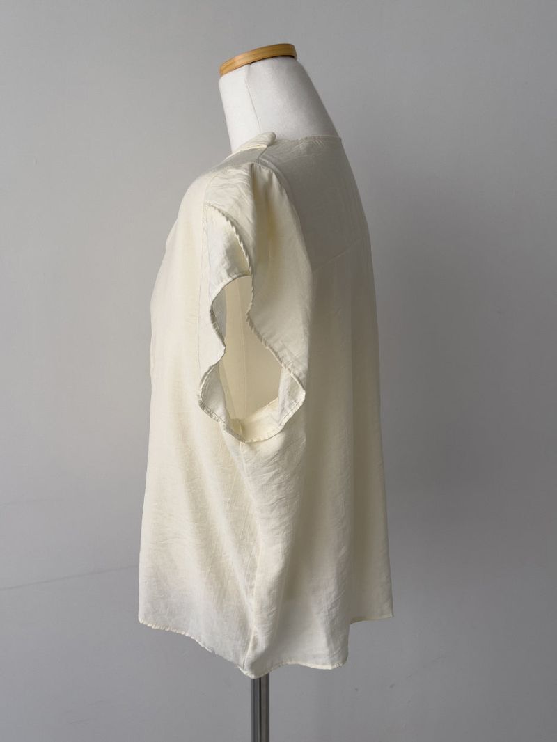 Tulip Tie Short Sleeve Blouse