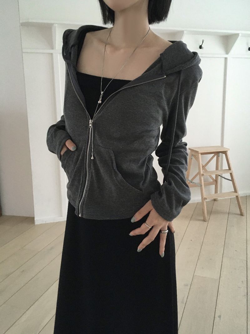 [7colors] Dea Slim Hoodie Zip-up