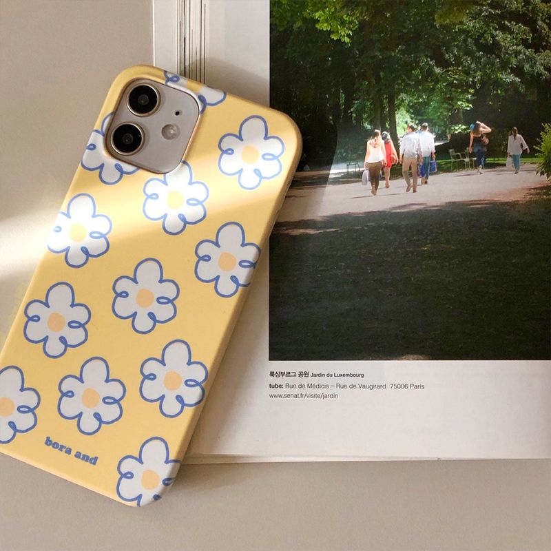 Blue flower glossy hard case (iphone case)