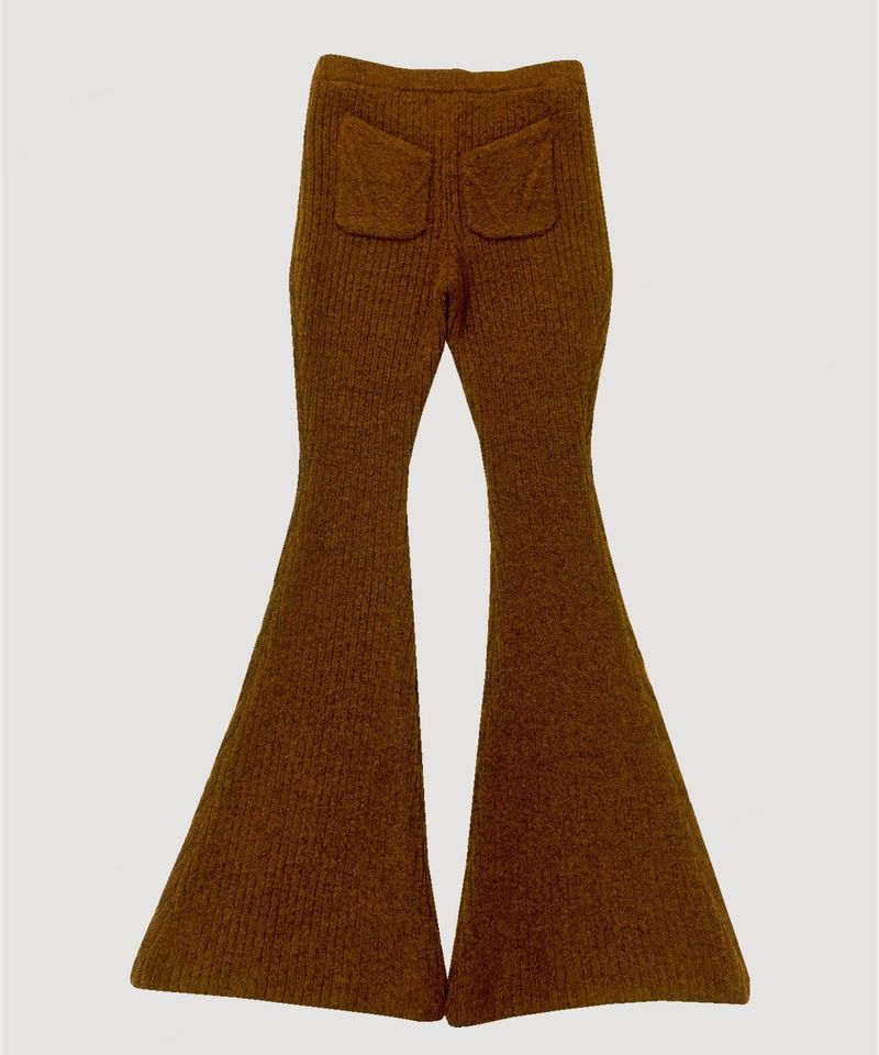 COLOR KNIT FLARE PANTS