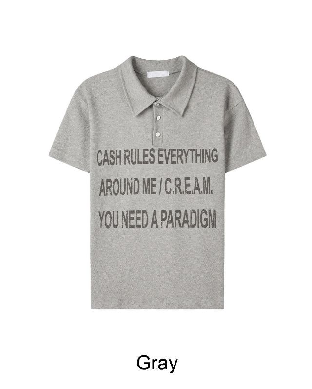 Tide Slim Lettering Collar Tee