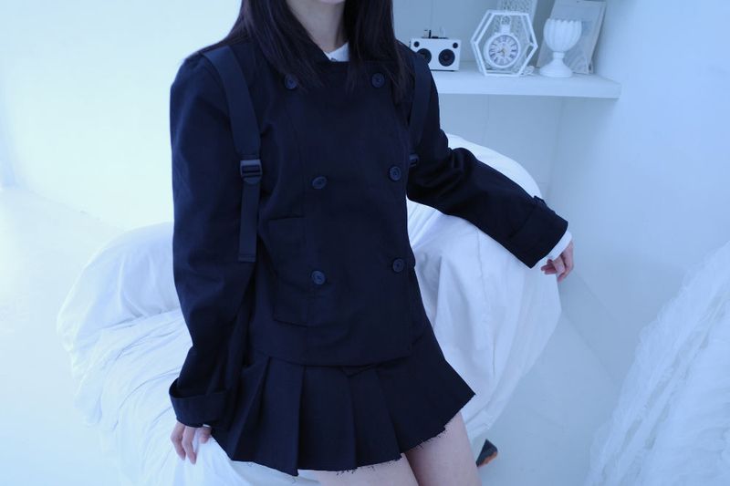 High neck double set up (3color) -Jacket