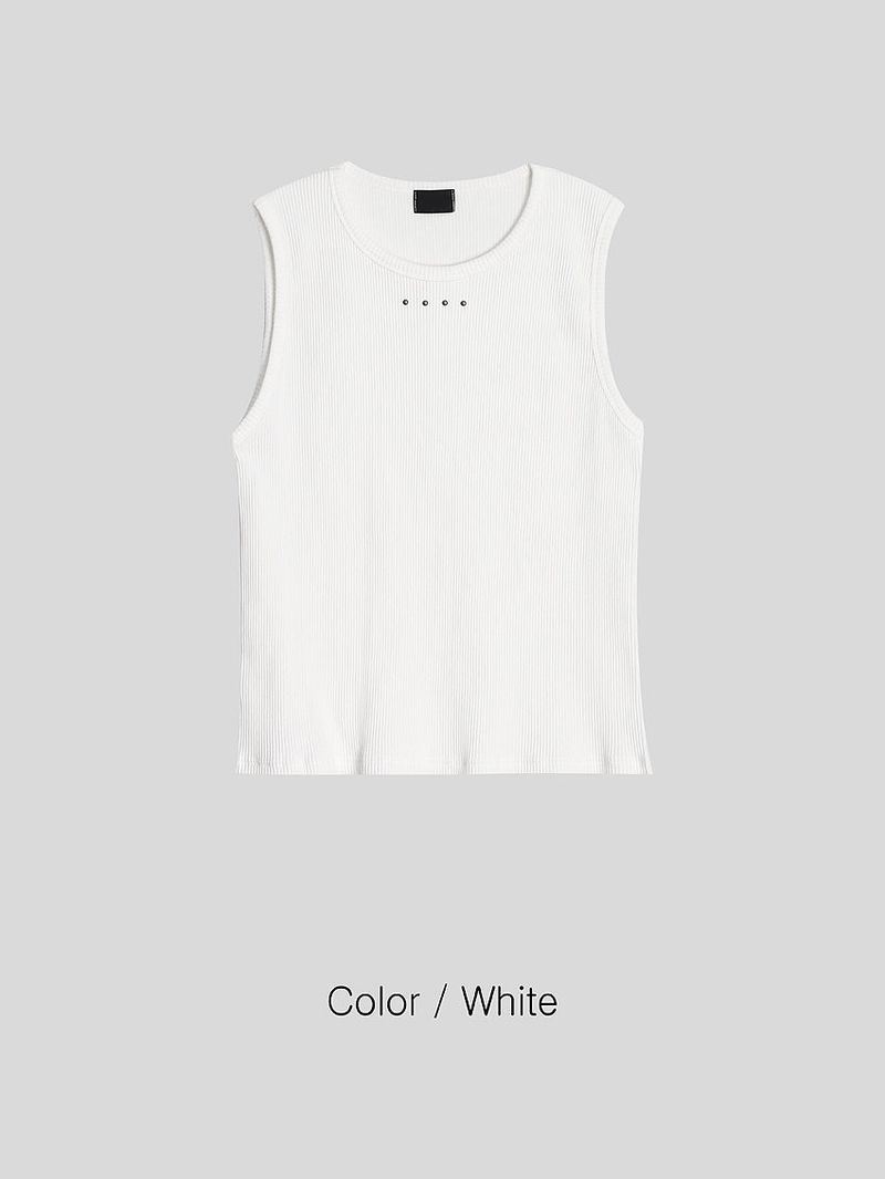 No.1203 stud sleeveless (3color)