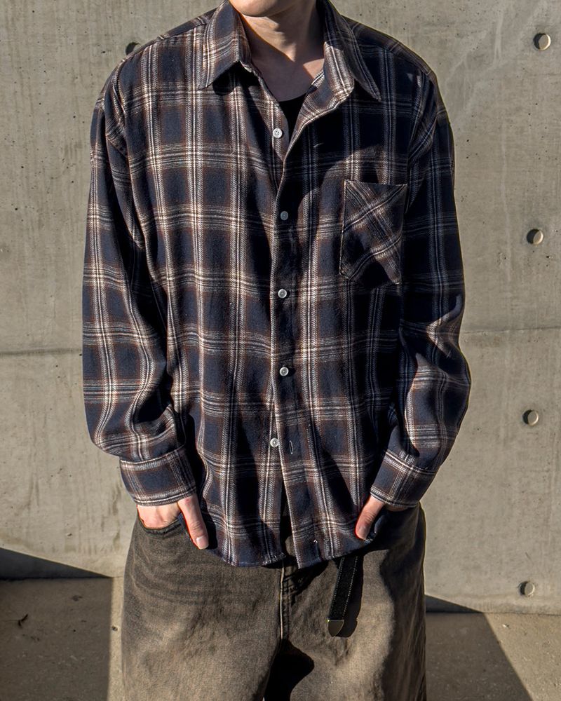 Antique Oversized Check Shirt