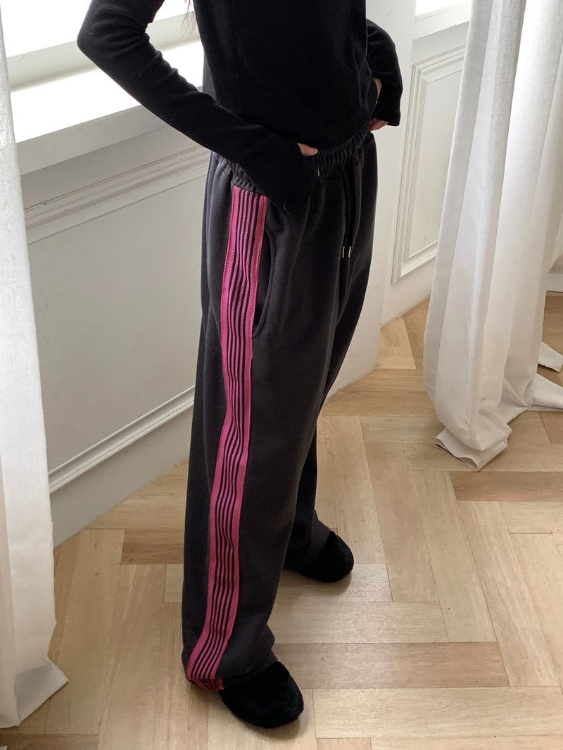 Lat tape line color combination wide training pants