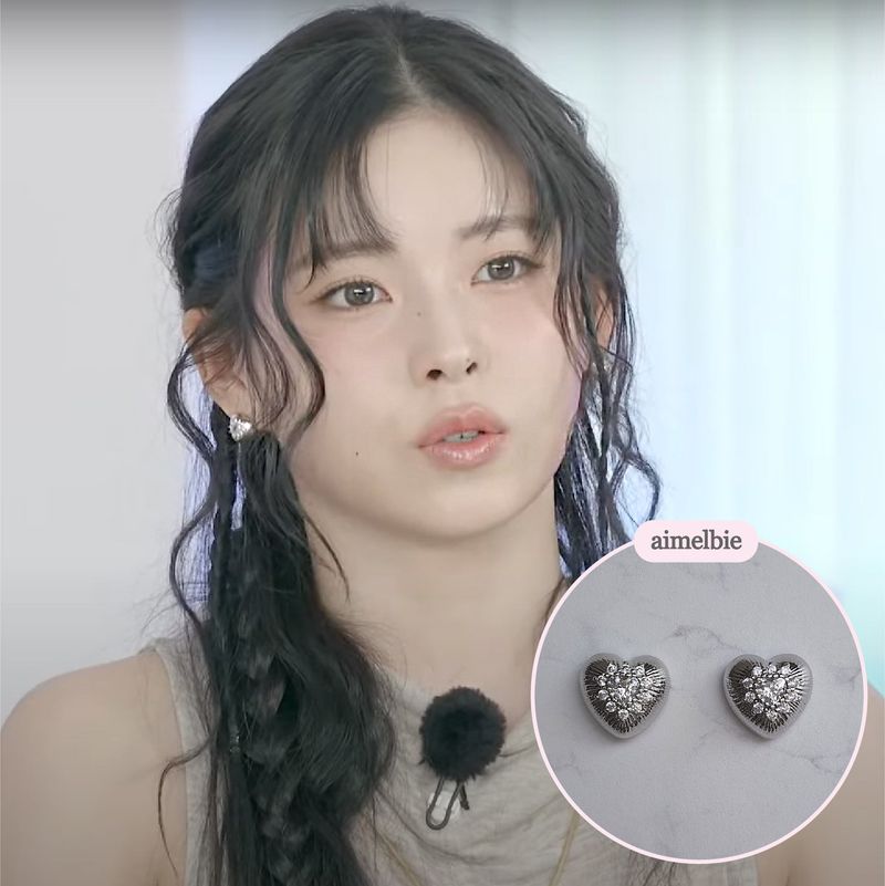 スーパーノヴァ ハート ピアス - シルバーカラー
