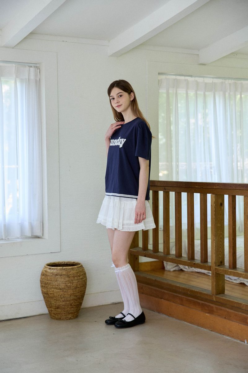 LACE LETTERING TS (2 COLORS)