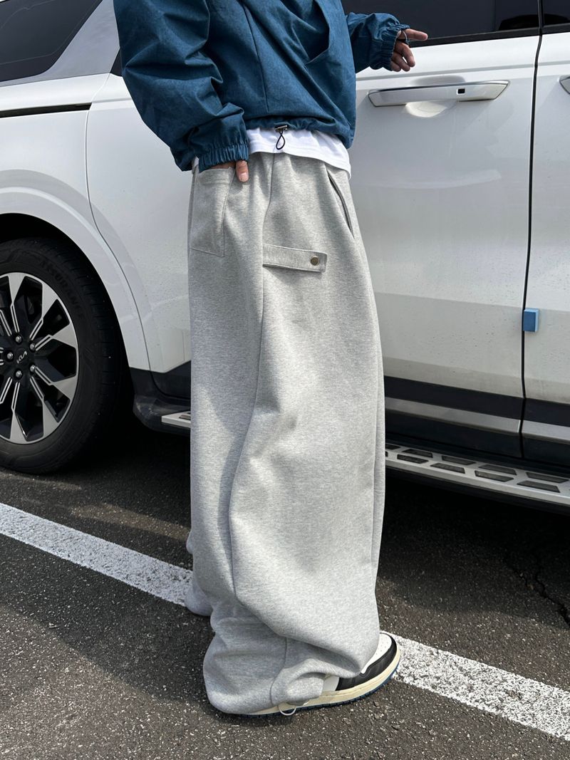 Pinch Side Snap Sweat Pants 6C