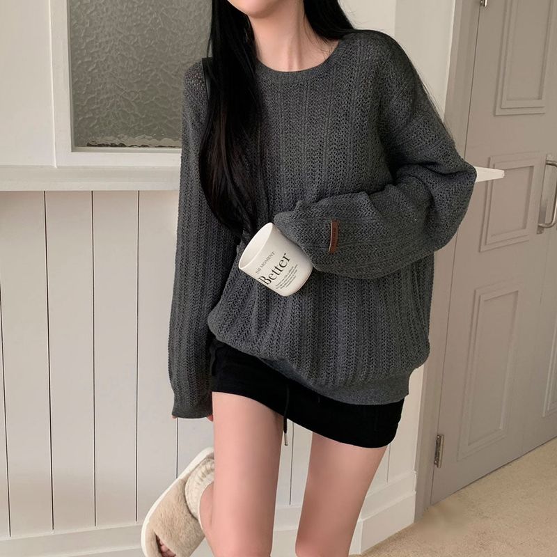 [Bellide made] Caramel Loose Fit Long Round Knitwear