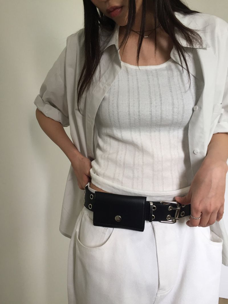 Studded Wallet Belt