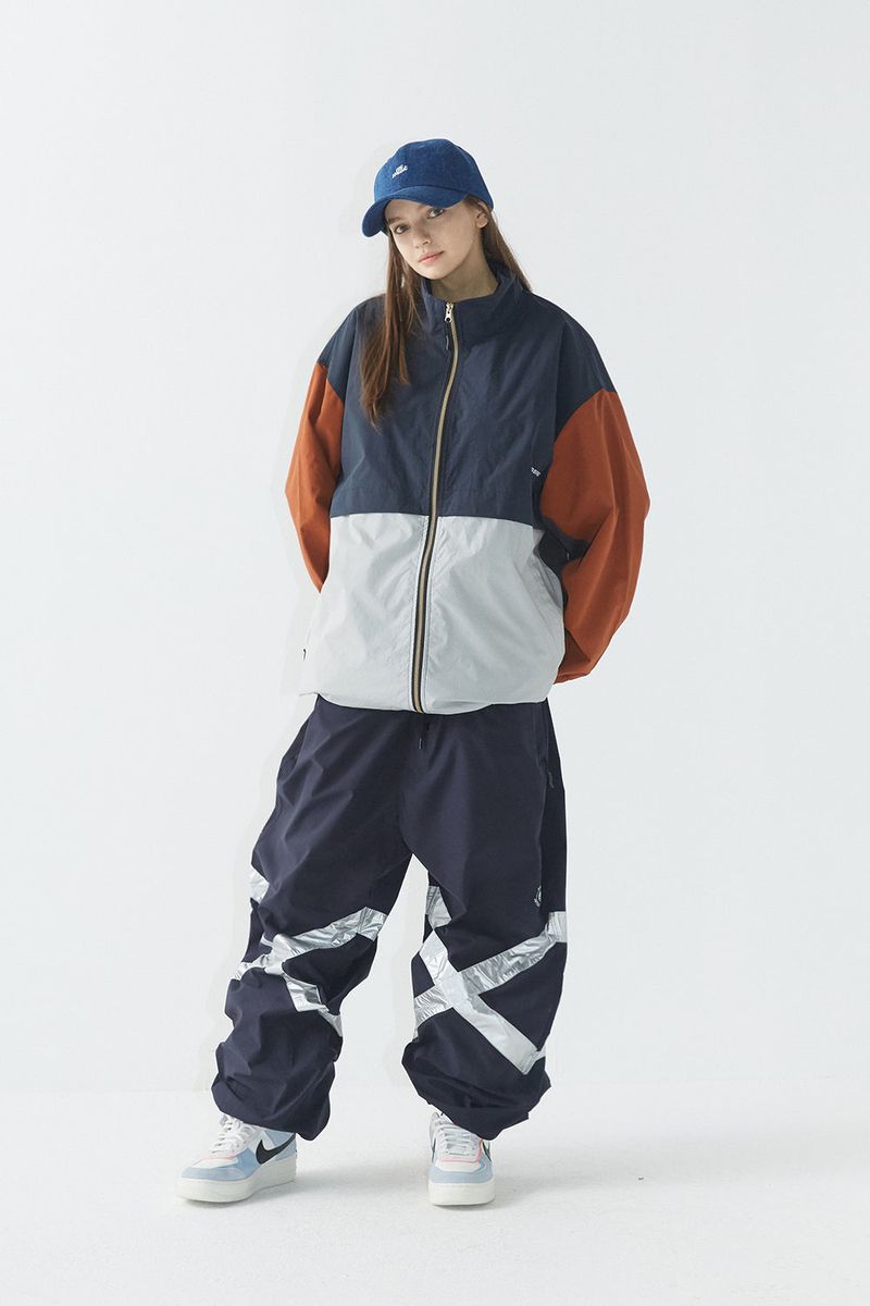 BSR2223FWJK056 MCS WIDE JACKET NAVY BROWN